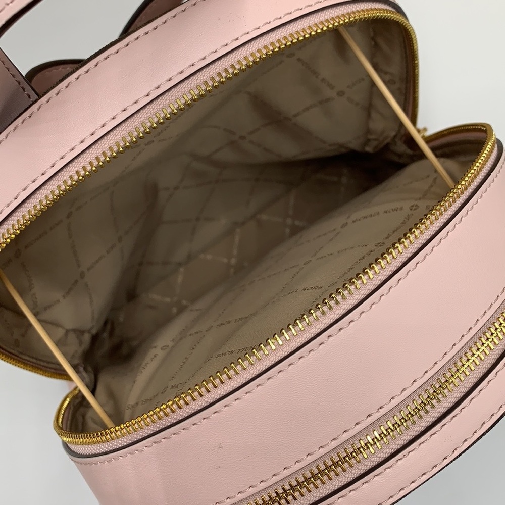 MICHAEL KORS JAYCEE MEDIUM ZIP POCKET BACKPACK BROWN /PINK SIGNATURE COLOR - Picture 12 of 16